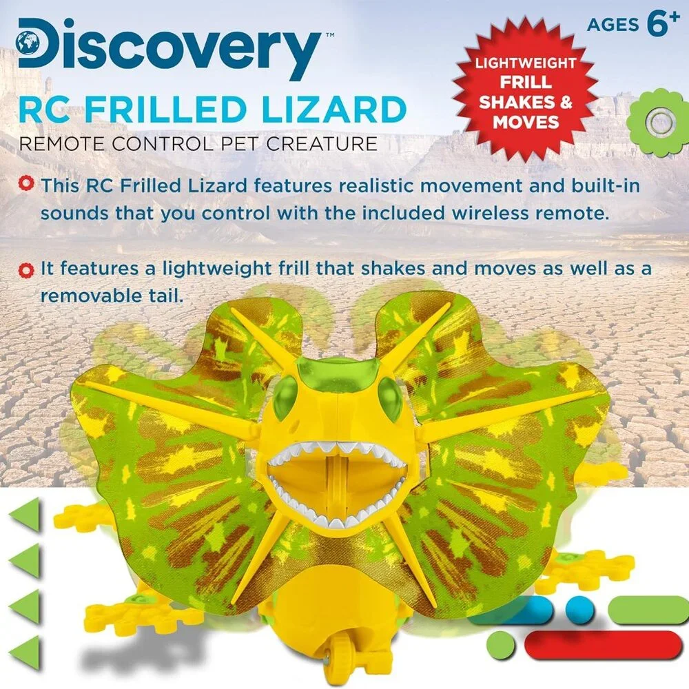 NEW Discovery Kids Robot RC Frilled Lizard Wireless Controller with Motion Activ